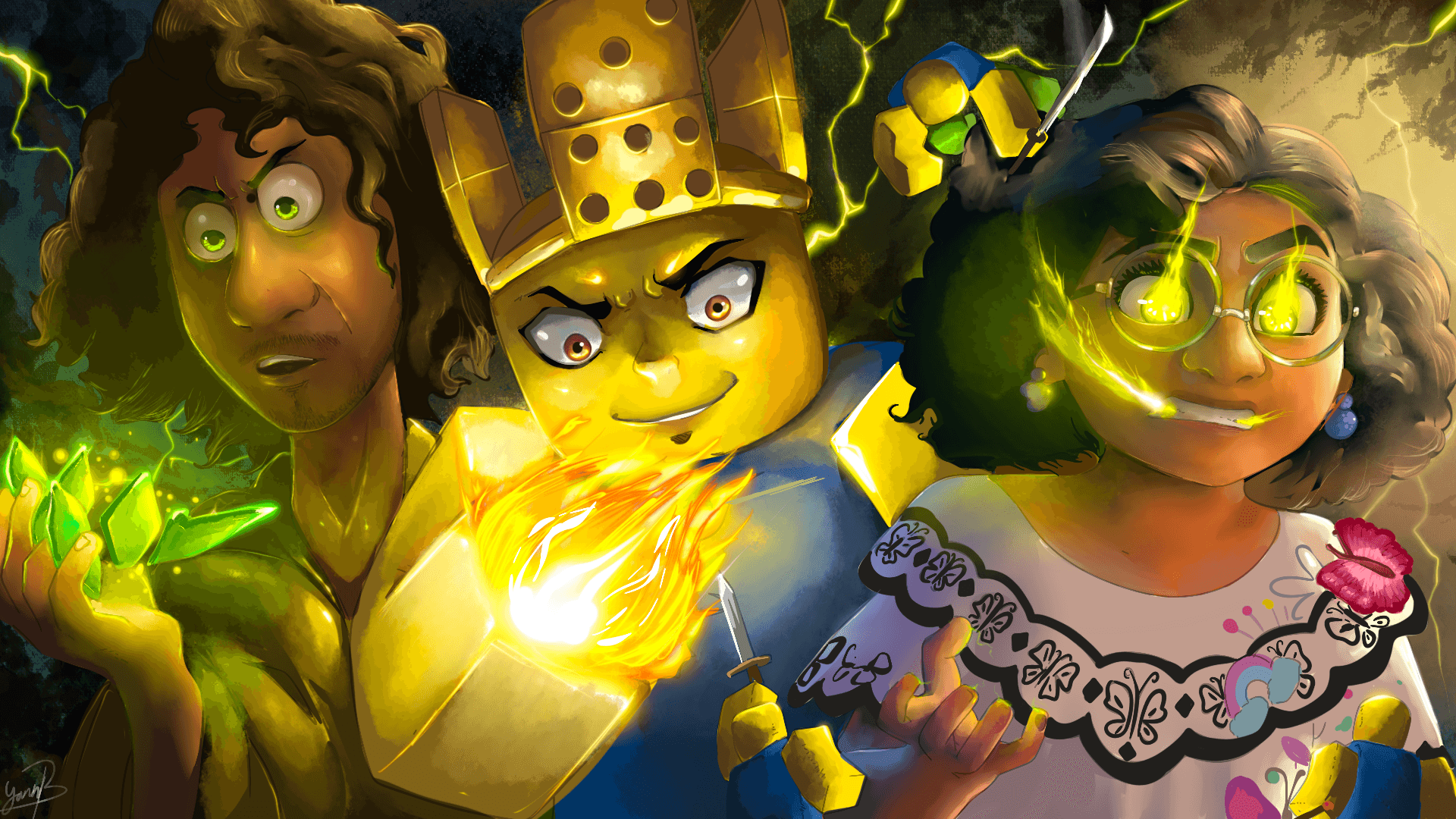 Boss Battles Main Art | Dungeon combat hero image from live build.